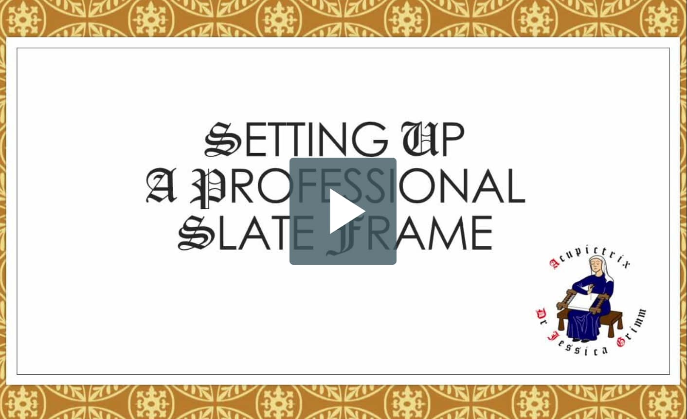 Slate Frame - video instructions on setting up a slate frame for embroidery