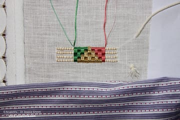 Goldwork Embroidery Tutorial - Applying silks over padding