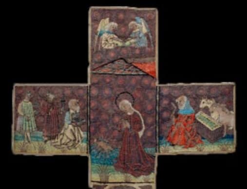 Nativity - Embroidered nativity scene on a chasuble