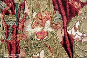 Opus anglicanum - a red cope with gold embroidery