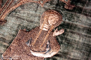 Kloster Kamp - Kamper Antependium, embroidered detail of Mary Magdalene