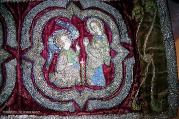 Burtscheid Abbey - dalmatic with 14th century embroidery from Cologne