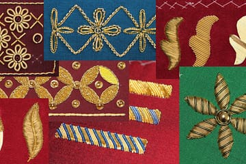 Imperial Goldwork Course embroidery samples