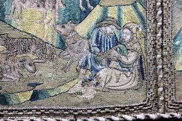 Opus florentinum - Antependium at Santa Maria Novella, scene showing the Revelation of St Joachim.